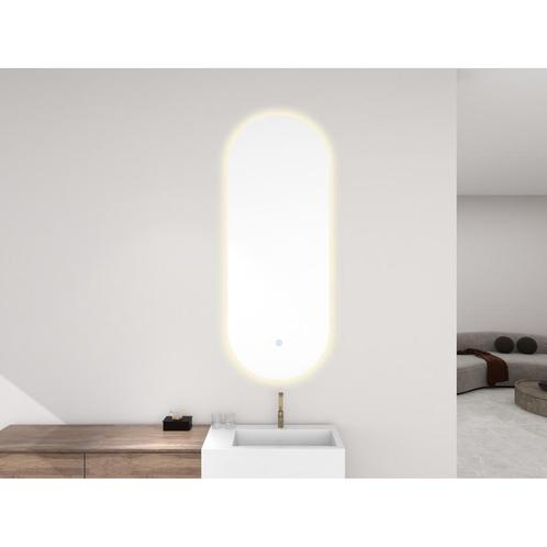 Ovale Spiegel BWS Alumi met Dimbare LED Verlichting en, Doe-het-zelf en Verbouw, Sanitair, Bad, Nieuw, Ophalen of Verzenden