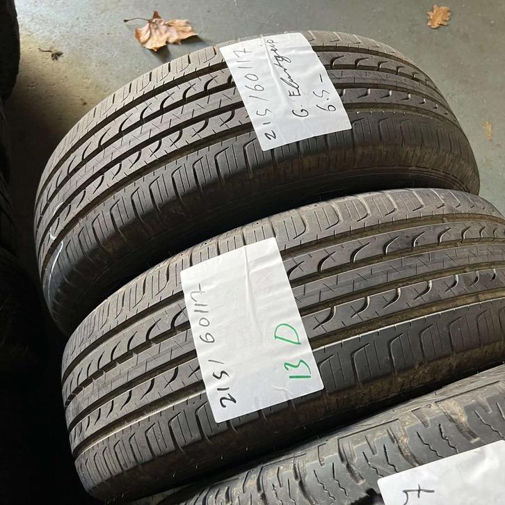 2 x Goodyear Efficientgrip 215-60-17 Zomerbanden 6,5mm, Auto-onderdelen, Banden en Velgen, 17 inch, Zomerbanden, 215 mm, Personenwagen