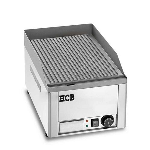 HCB Grillplaat - geribbeld - 36 cm - 230V - RVS, Zakelijke goederen, Horeca | Keukenapparatuur, Nieuw in verpakking, Fornuis, Frituur en Grillen