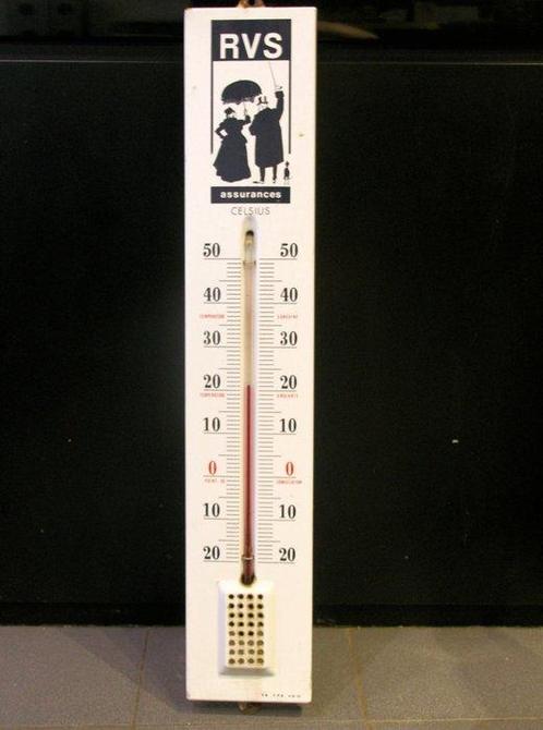 Emaille plaat - Thermometer - IJzer, Antiek en Kunst, Antiek | Wandborden en Tegels