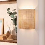 ACTIE: Wandlamp rotan Nuas E14 fitting bruin modern FOIR, Huis en Inrichting, Lampen | Wandlampen, Nieuw, Verzenden
