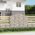 vidaXL Schanskorf gewelfd 200x30x160/180 cm gegalvaniseerd, Tuin en Terras, 100 cm of meer, Verzenden, Nieuw, Metaal