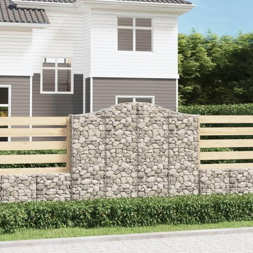 vidaXL Schanskorf gewelfd 200x30x160/180 cm gegalvaniseerd, Tuin en Terras, Bloembakken en Plantenbakken, 100 cm of meer, Nieuw