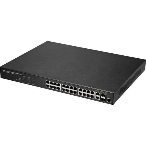 Renkforce RF-MSW-620 Netwerkswitch – 24 PoE-poorten + 2 SFP/, Computers en Software, Netwerk switches, Nieuw, Ophalen of Verzenden