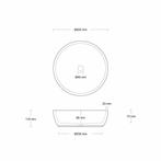 Opzet Wastafel  Circum Beton 42x12 cm ( 6 Kleuren), Doe-het-zelf en Verbouw, Sanitair, Ophalen of Verzenden, Nieuw