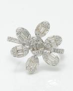 Cocktailring - 14 karaat Witgoud - 0.95ct. tw. Diamant