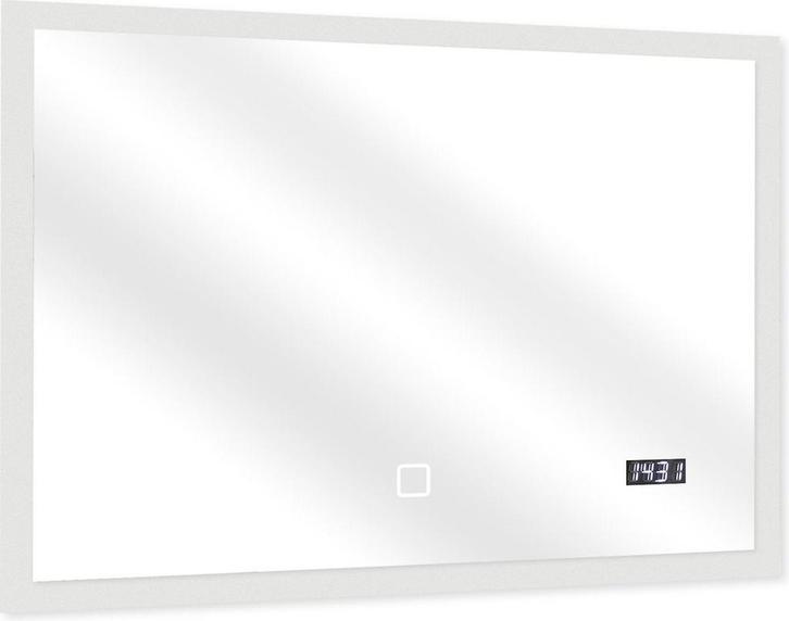 Badkamerspiegel met verlichting - Wandspiegel - 80x60 cm - J, Huis en Inrichting, Woonaccessoires | Kapstokken, Nieuw, Verzenden
