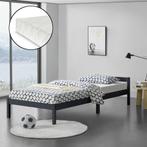 Houten bed Nakkila grenen met matras 120x200 cm donkergrijs