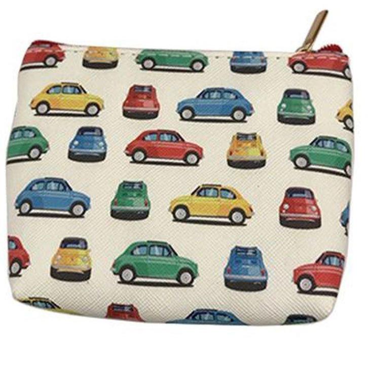 Klein portemonneetje Fiat 500 rood, groen, blauw, geel - 11x, Sieraden, Tassen en Uiterlijk, Portemonnees, Overige kleuren, Nieuw