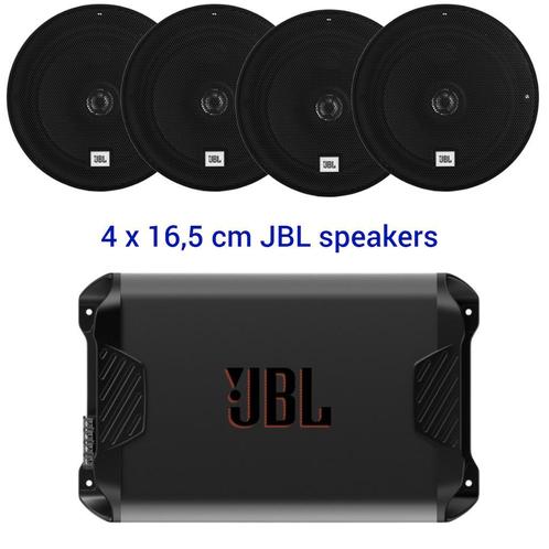 JBL Concert A704 versterker met 4 x 16,5 cm JBL speakers, Auto diversen, Autospeakers, Nieuw, Ophalen of Verzenden