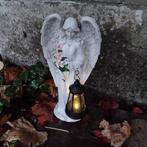 Beeld, Angel with solar cell lamp - 31 cm - Hars, Antiek en Kunst