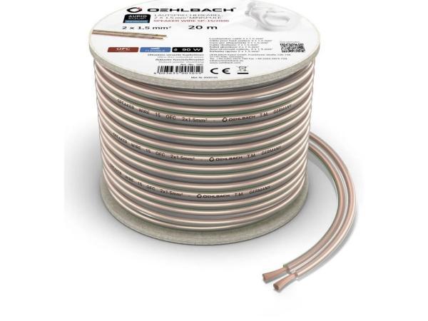 Veiling - Oehlbach Luidsprekerkabel 2 x 1,5 mm², minihaspel, Auto-onderdelen, Elektronica en Kabels