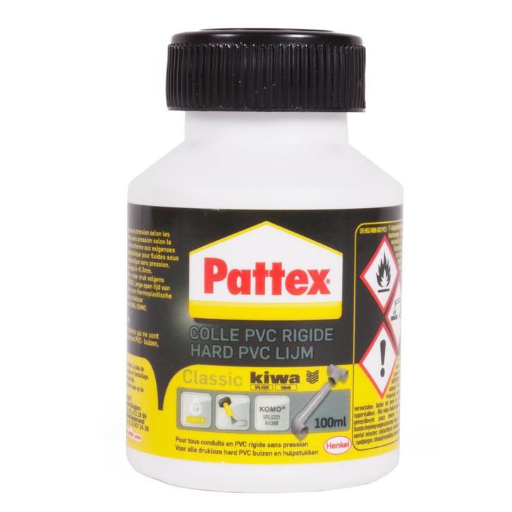 Pattex Transparante hard PVC lijm - Sneldrogend - 100 ml..., Doe-het-zelf en Verbouw, IJzerwaren en Bevestigingsmiddelen, Nieuw