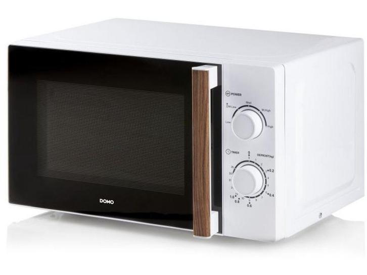 DOMO DO2720 - Microgolfoven - 20L 700W - Wit met houtlook, Witgoed en Apparatuur, Magnetrons, Nieuw, Verzenden