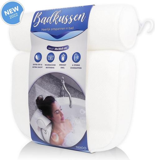 TIGIOO Luxe Home Spa Badkussen - Kussen voor in bad - Met 6, Huis en Inrichting, Badkamer | Badtextiel en Accessoires, Zo goed als nieuw