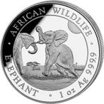 Somalische Olifant 1 oz 2024, Postzegels en Munten, Verzenden, Overige landen, Losse munt, Zilver