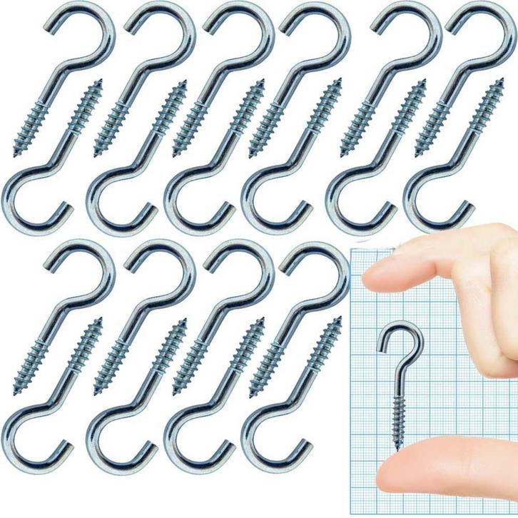 Schroefhaken 50mm - 20 stuks verzinkte uitvoering, Doe-het-zelf en Verbouw, IJzerwaren en Bevestigingsmiddelen, Verzenden