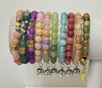 Pack van 20 religieuze armbanden, van natuurlijke stenen,