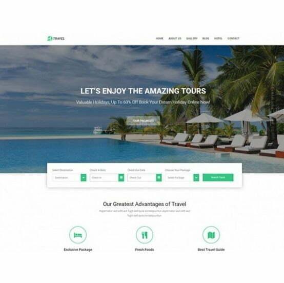 Tours and Travel - HTML Template, Computers en Software, Educatie- en Cursussoftware