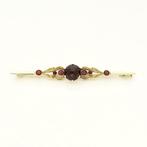 Broche - 14 karaat Geel goud - Granaat