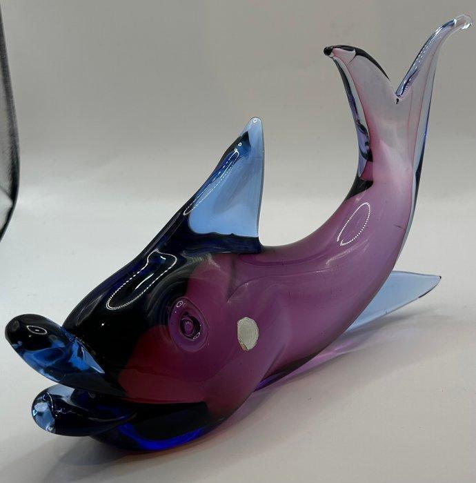Murano - Beeld, Sommerso murano vis - 15 cm - Muranoglas -, Antiek en Kunst, Antiek | Glas en Kristal