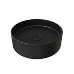 Opbouw Waskom Salenzi Hide Circle 40x12 cm Mat Zwart, Ophalen of Verzenden, Nieuw, Overige typen