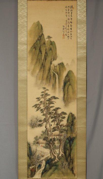 Pines, Bamboo, and Plum with Noble Gentleman in Landscape -, Antiek en Kunst, Antiek | Overige Antiek