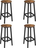 Keukenstoelen - RetroHome - Stalen frame - Vintage bruin, Ophalen of Verzenden, Nieuw