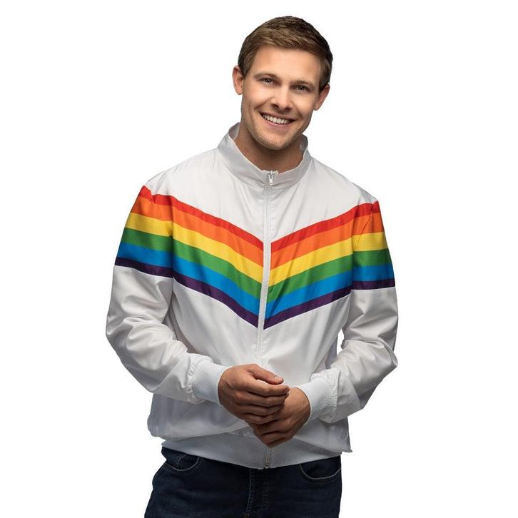 Trainingsjasje Vintage Rainbow Dude, Kleding | Heren, Carnavalskleding en Feestkleding, Nieuw, Ophalen of Verzenden