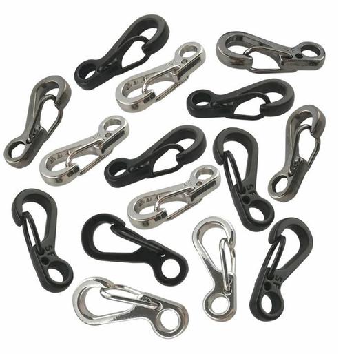 Paracord - mini haak / karabijn - Aluminium zwart, Doe-het-zelf en Verbouw, Overige Doe-het-zelf en Verbouw, Nieuw, Ophalen of Verzenden
