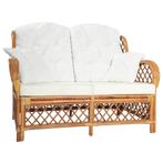 vidaXL Tweezitsbank rattan lichtbruin, Verzenden, Riet of Rotan, Minder dan 150 cm, Nieuw