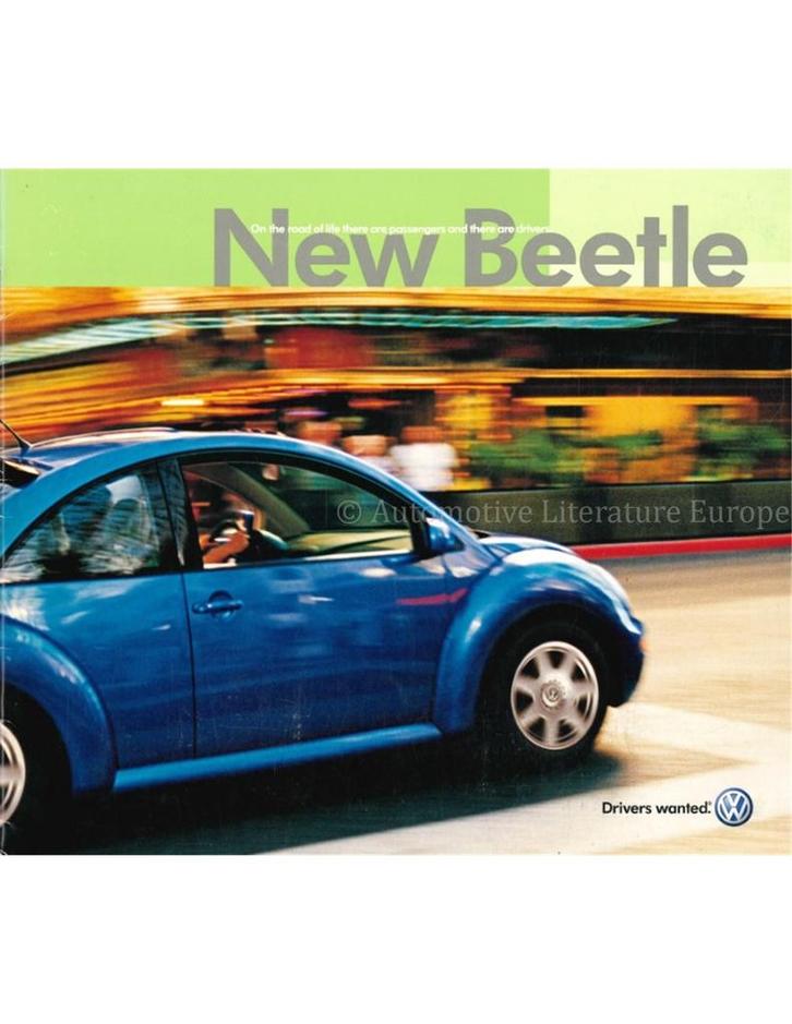 2001 VOLKSWAGEN NEW BEETLE BROCHURE ENGELS (USA), Boeken, Auto's | Folders en Tijdschriften, Volkswagen