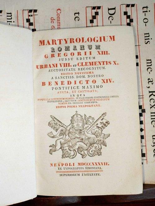 Pope Gregorio VIII - Martyrologium Romanum - 1838, Antiek en Kunst, Antiek | Boeken en Bijbels