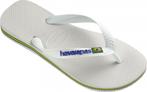 Havaianas Brasil logo - maat 35-36 - Slippers - Wit, Kleding | Dames, Schoenen, Verzenden, Nieuw