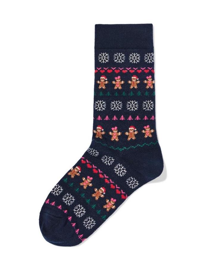 HEMA Damessokken kerst donkerblauw, Kleding | Dames, Overige Dameskleding, Nieuw, Verzenden