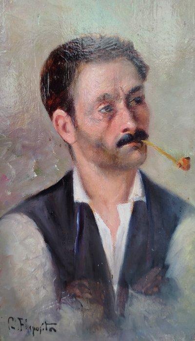 Gaetano Esposito (1858-1911) - Gentiluomo, Antiek en Kunst, Kunst | Schilderijen | Klassiek