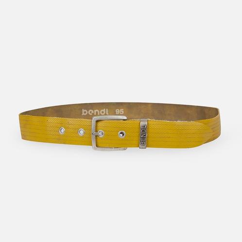 Oker | Upcycled Brandslang riem (4 cm), Kleding | Heren, Riemen en Ceinturen, 95 tot 105 cm, Nieuw, Riem of Ceintuur, Verzenden