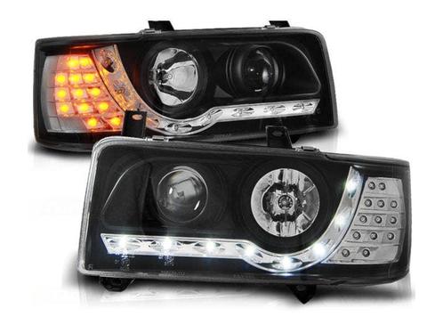 LED DRL koplamp units Daylight Black geschikt voor VW T4, Auto-onderdelen, Verlichting, Nieuw, Volkswagen, Verzenden