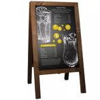 Krijtstoepbord Steigerhout Bruin 46x80 Cm, Verzenden, Nieuw in verpakking, Etalage