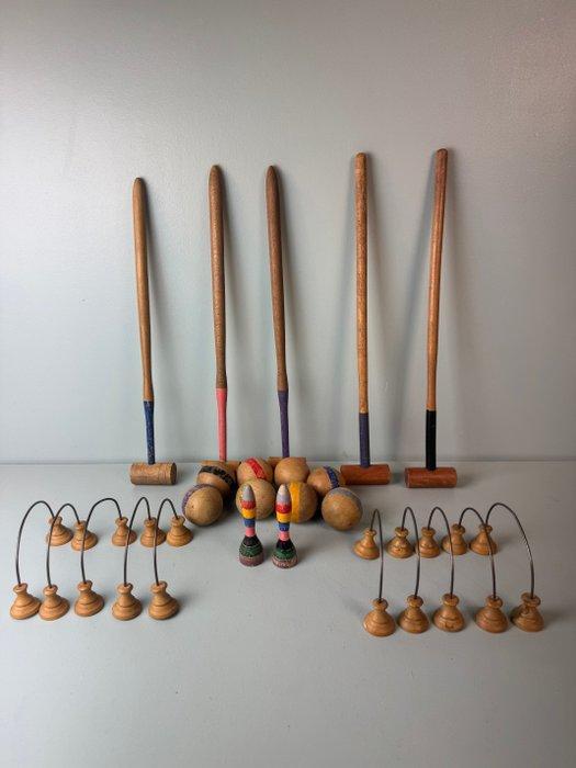 Spelstuk - Prachtige Vintage Jaren 60 Houten Qrocket, Antiek en Kunst, Curiosa en Brocante