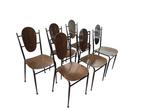 Stoel - Metaal, Formica - Set van zes stoelen