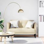 vidaXL Loveseat Bank Crème 111 cm Stof, Huis en Inrichting, Banken | Bankstellen, Verzenden, Nieuw, Stof