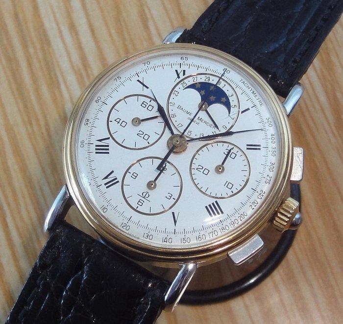 Baume & Mercier - Geneve Moonphase & Date Chronograph, Sieraden, Tassen en Uiterlijk, Horloges | Heren