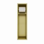 Inbouw toiletrolhouder-closetborstel houder mat goud zonder, Verzenden, Nieuw