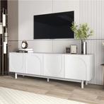 Modern TV-meubel 175 cm – Wit met 4 Deuren en Planken, Huis en Inrichting, Kasten | Televisiemeubels, Verzenden, Nieuw