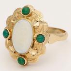 Ring - 14 karaat Geel goud Opaal - Jade, Nieuw