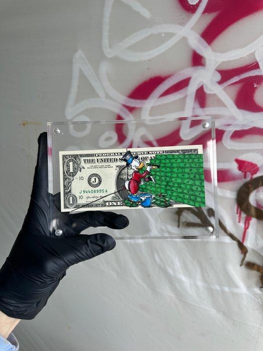 Alan Stefanov (1999) - McDuck: Wall of Wealth 1 dollar, Antiek en Kunst, Kunst | Schilderijen | Modern