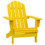 vidaXL Tuinstoel Adirondack massief vurenhout geel, Tuin en Terras, Tuinstoelen, Verzenden, Nieuw, Hout
