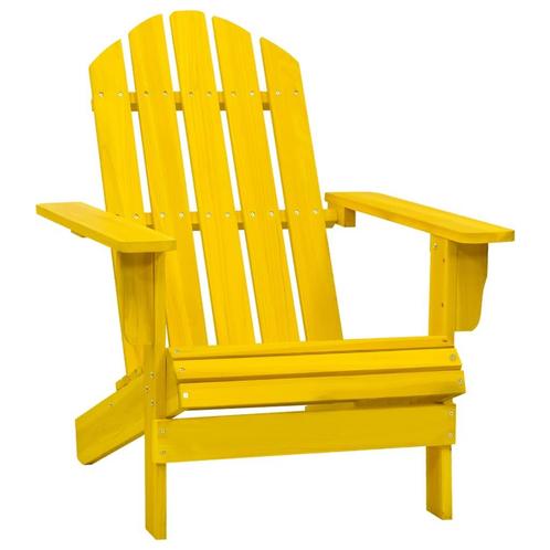 vidaXL Tuinstoel Adirondack massief vurenhout geel, Tuin en Terras, Tuinstoelen, Nieuw, Hout, Verzenden