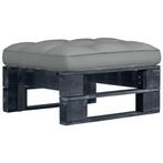 vidaXL Tuinhocker pallet zwart geïmpregneerd grenenhout, Verzenden, Nieuw